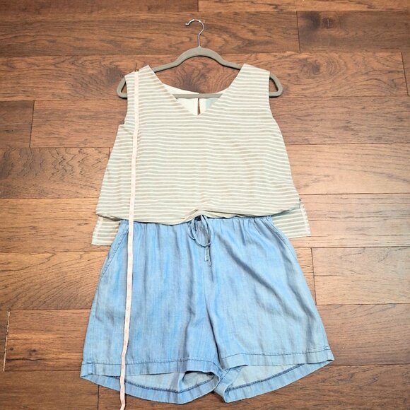 SKIES ARE BLUE Faux Two-Piece Sleeveless Romper NEW WITHOUT TAG Size Medium - Picture 4 of 10